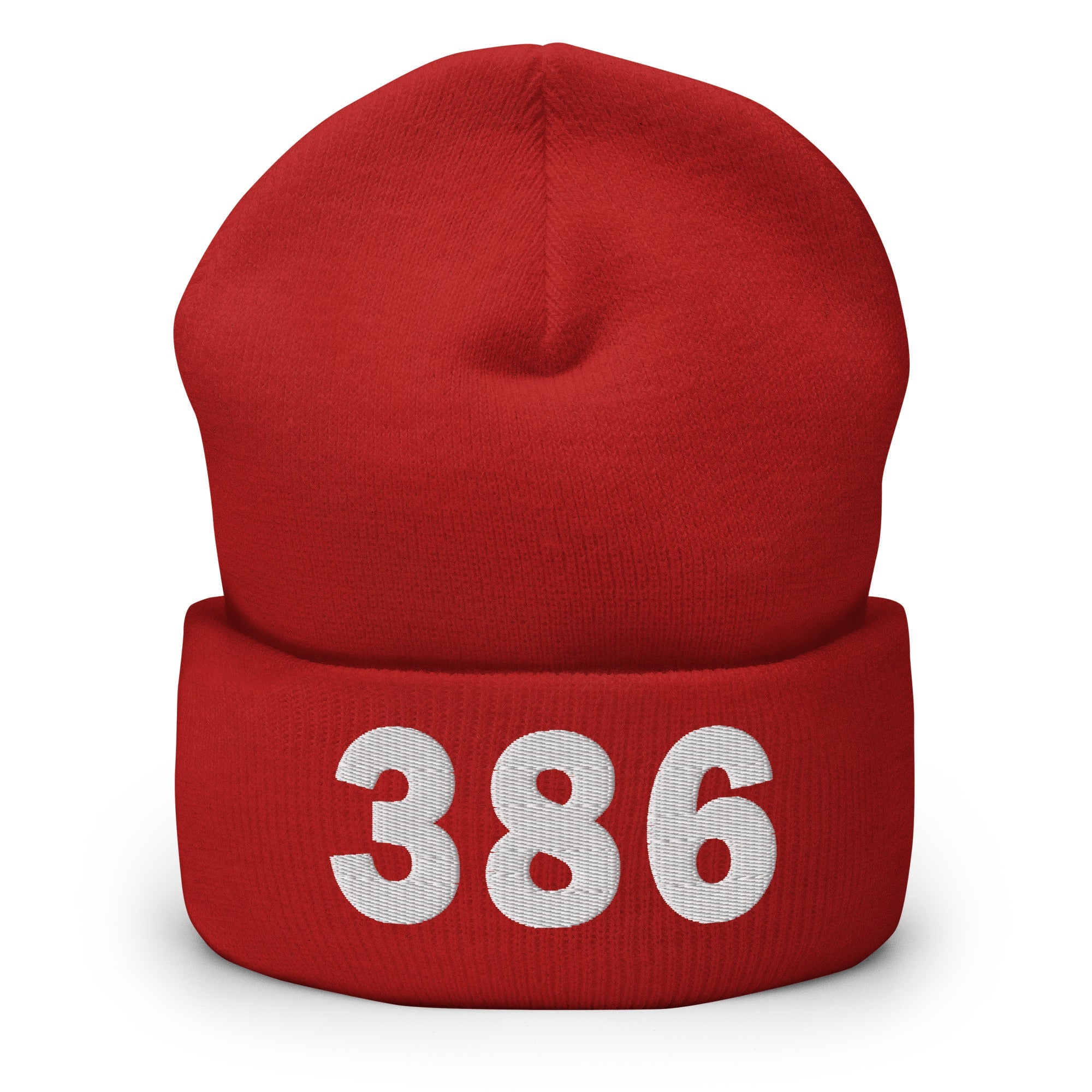 386 Area Code Cuffed Beanie