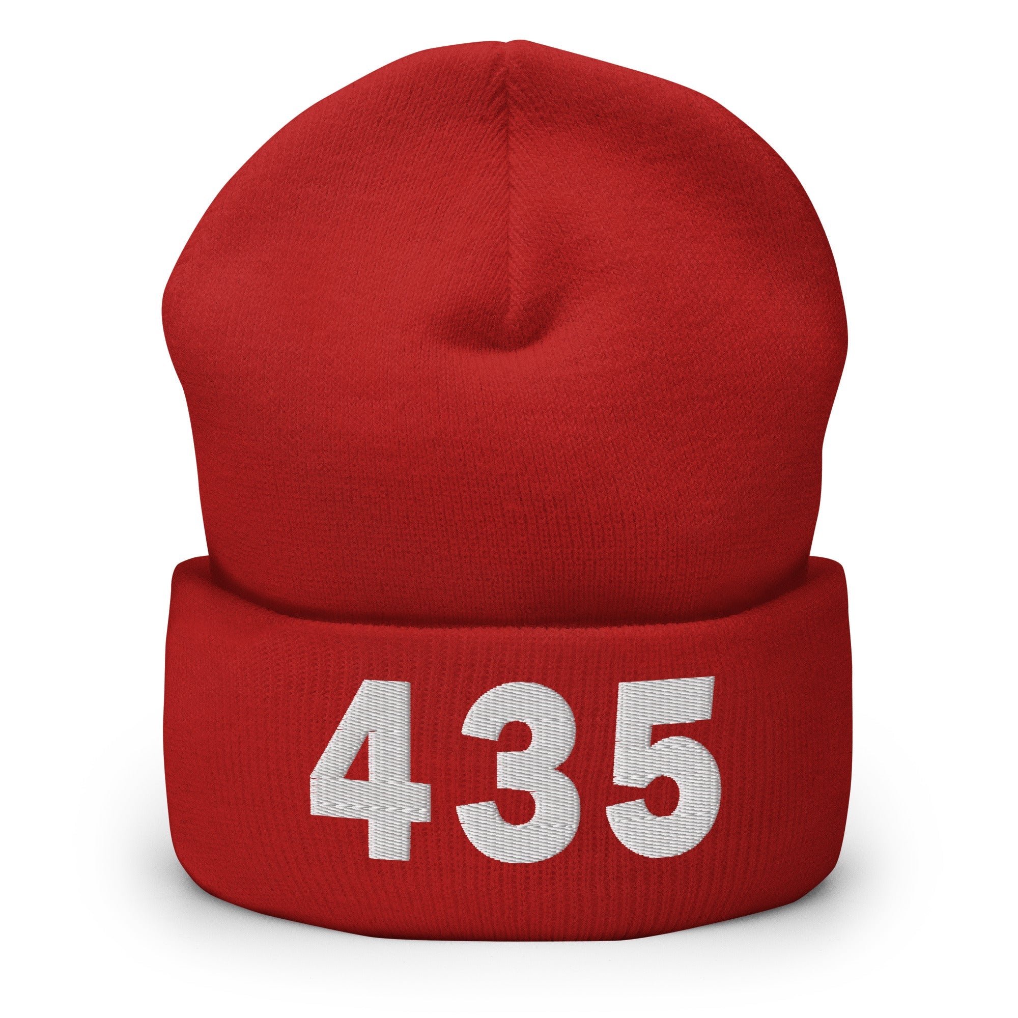 435 Area Code Cuffed Beanie
