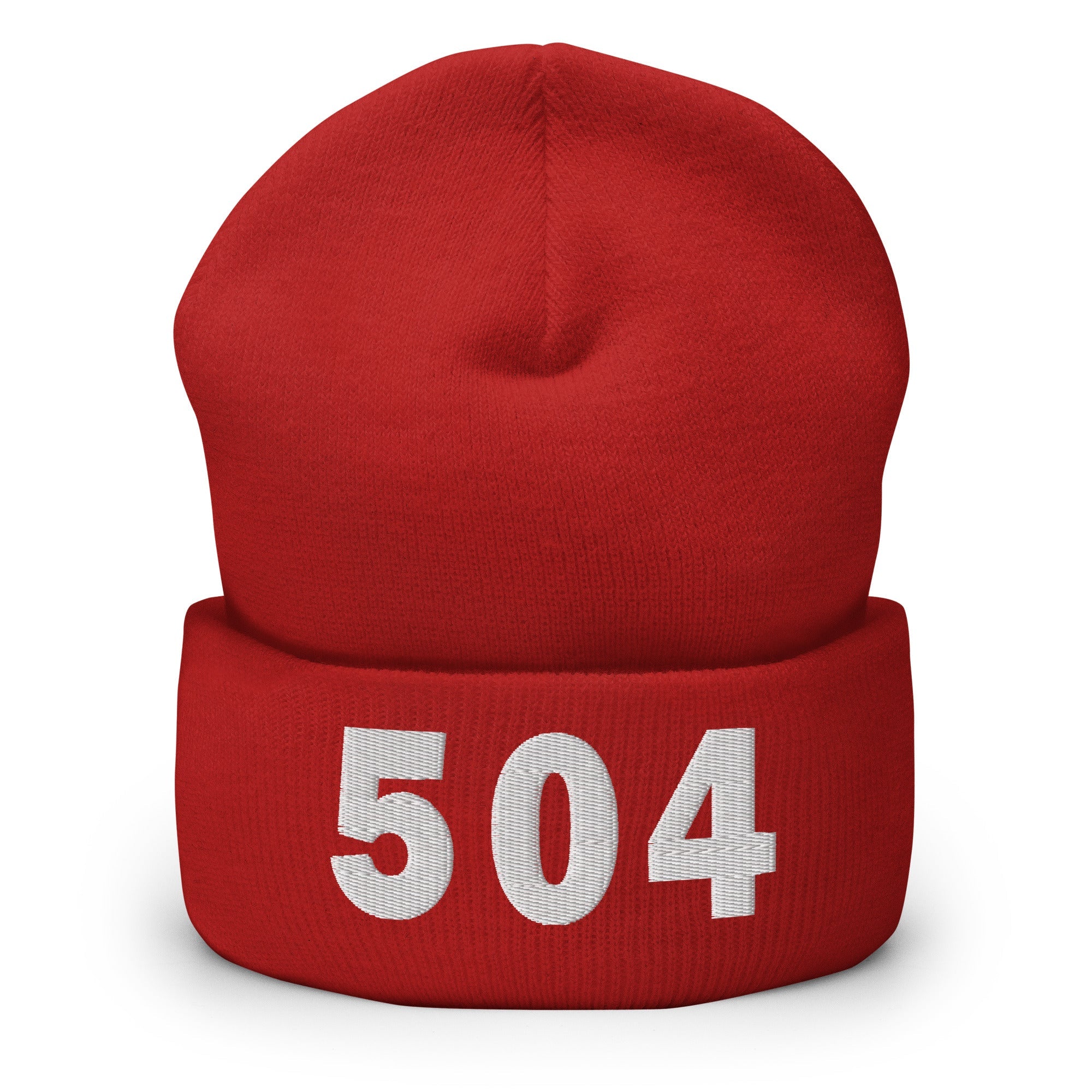 504 Area Code Cuffed Beanie
