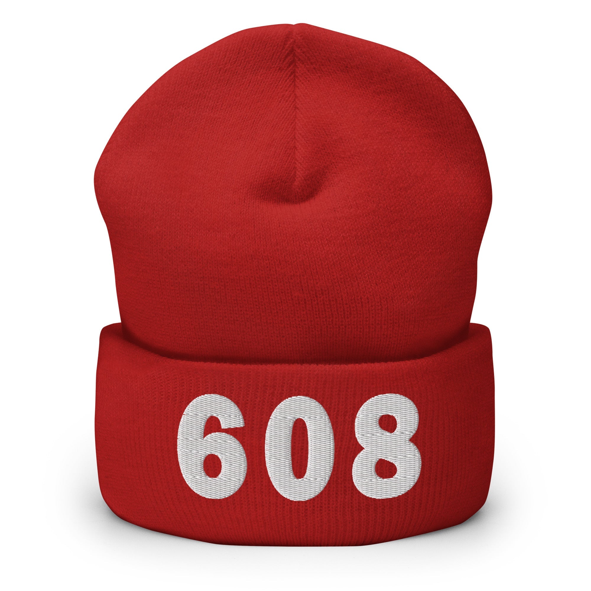 608 Area Code Cuffed Beanie