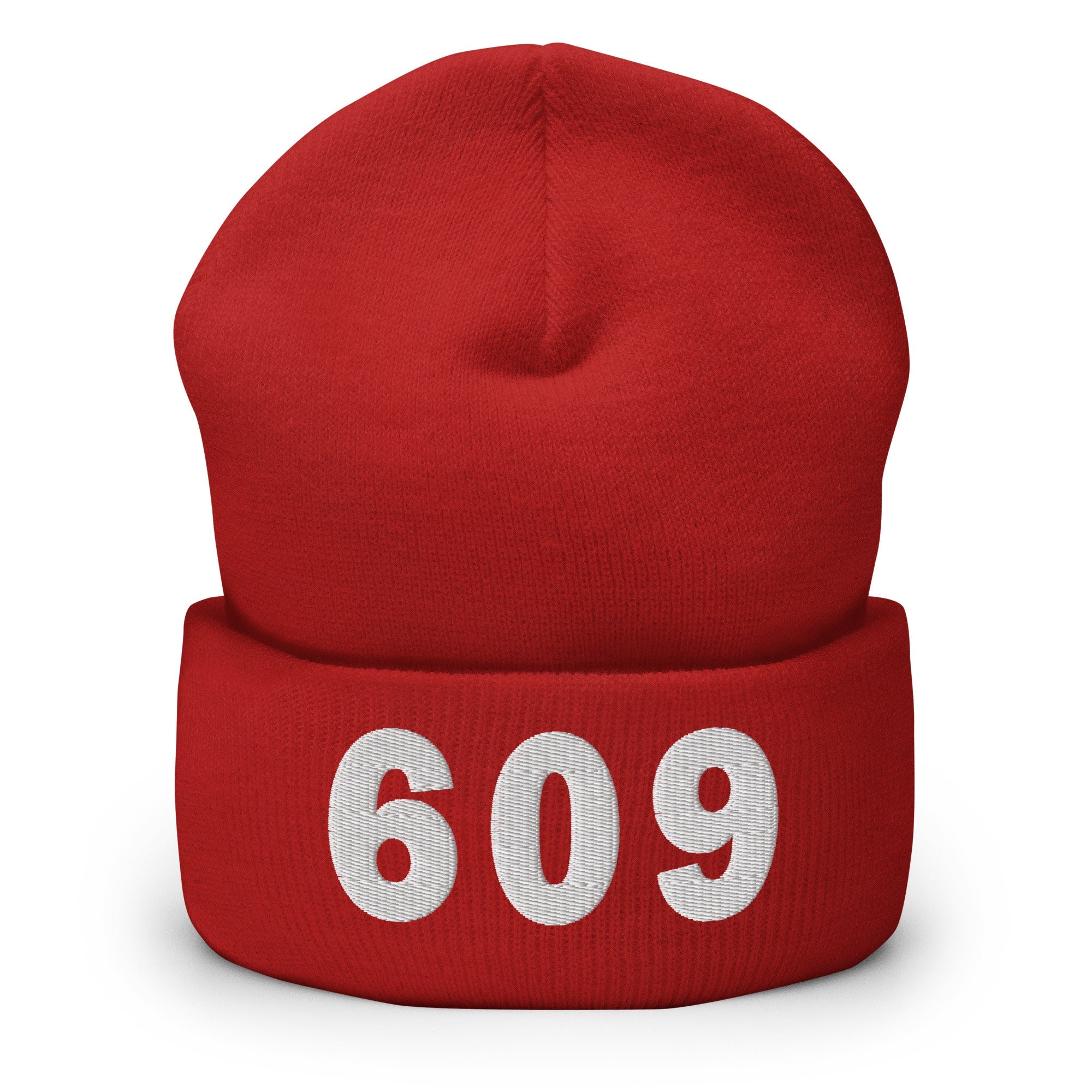609 Area Code Cuffed Beanie