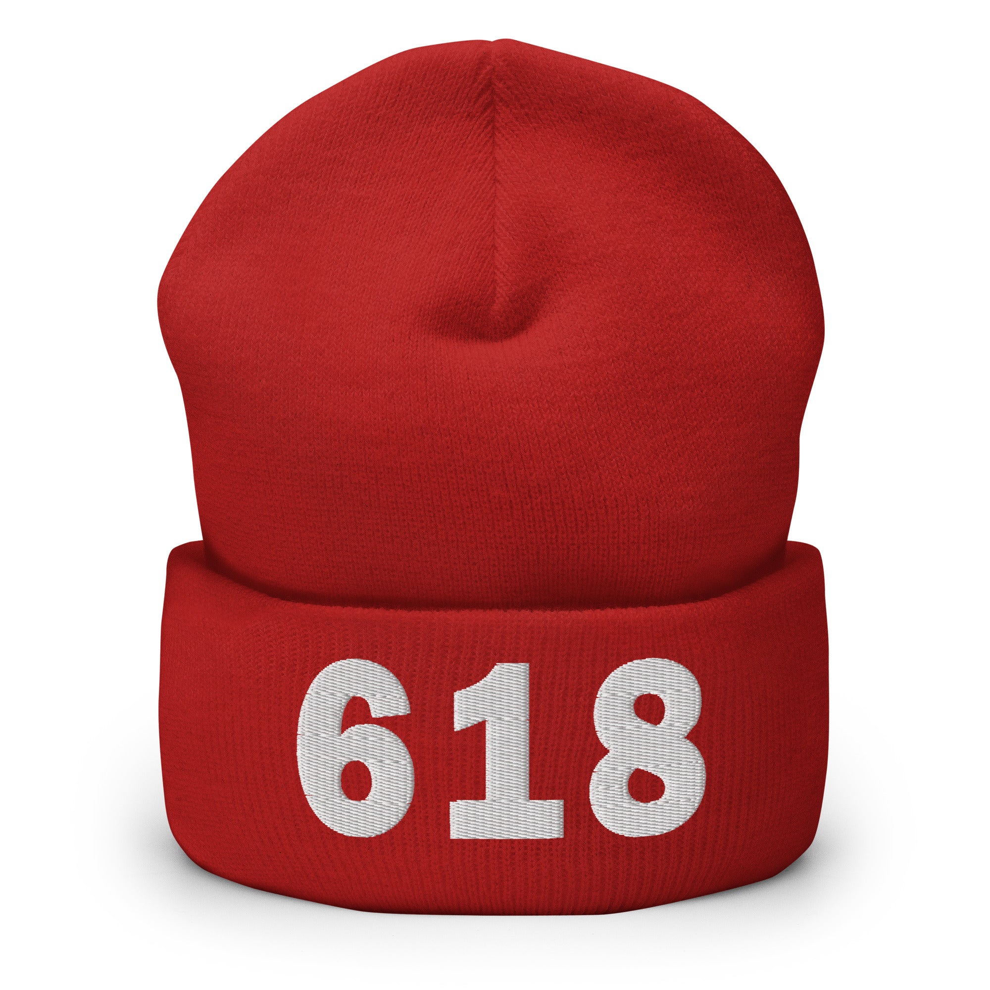 618 Area Code Cuffed Beanie