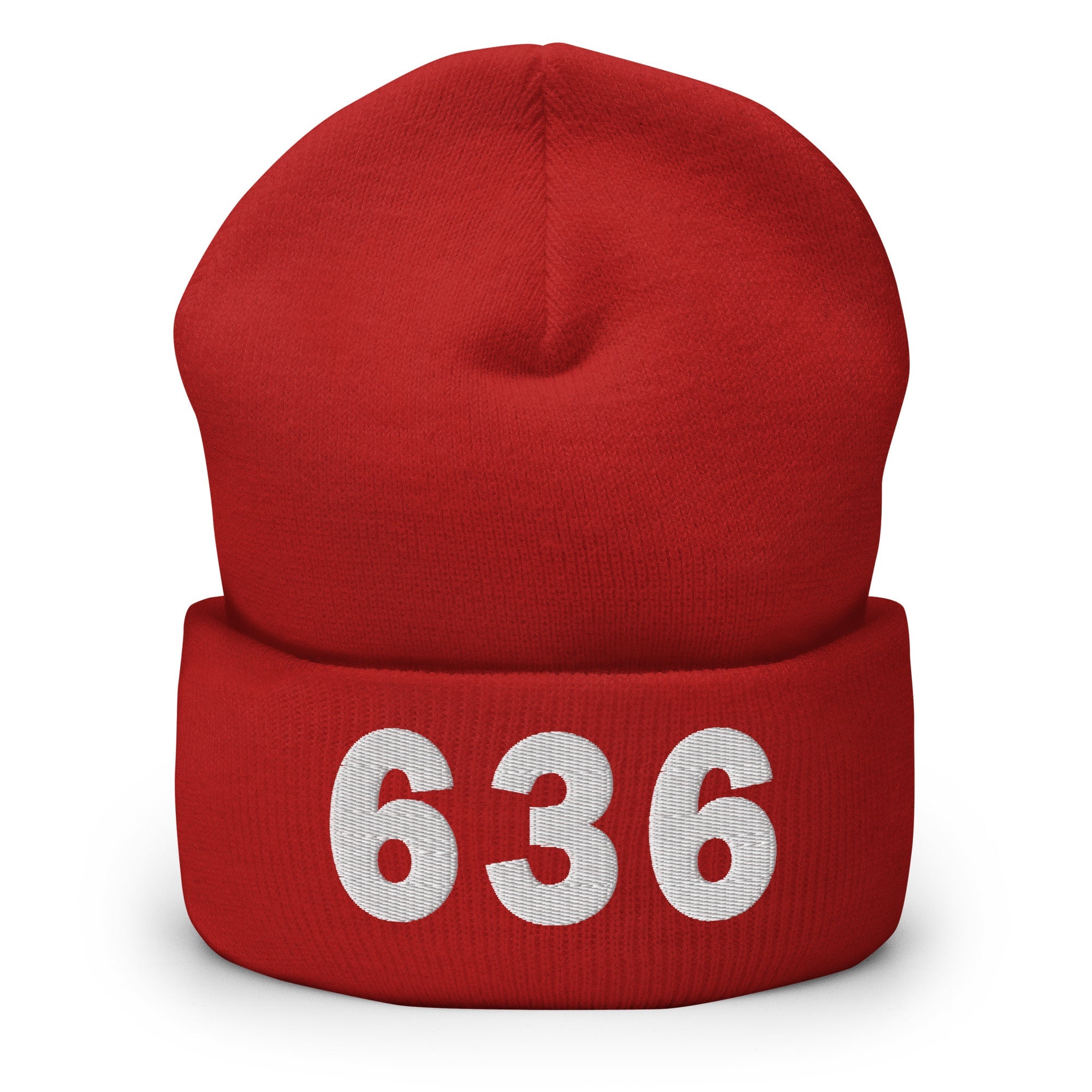 636 Area Code Cuffed Beanie