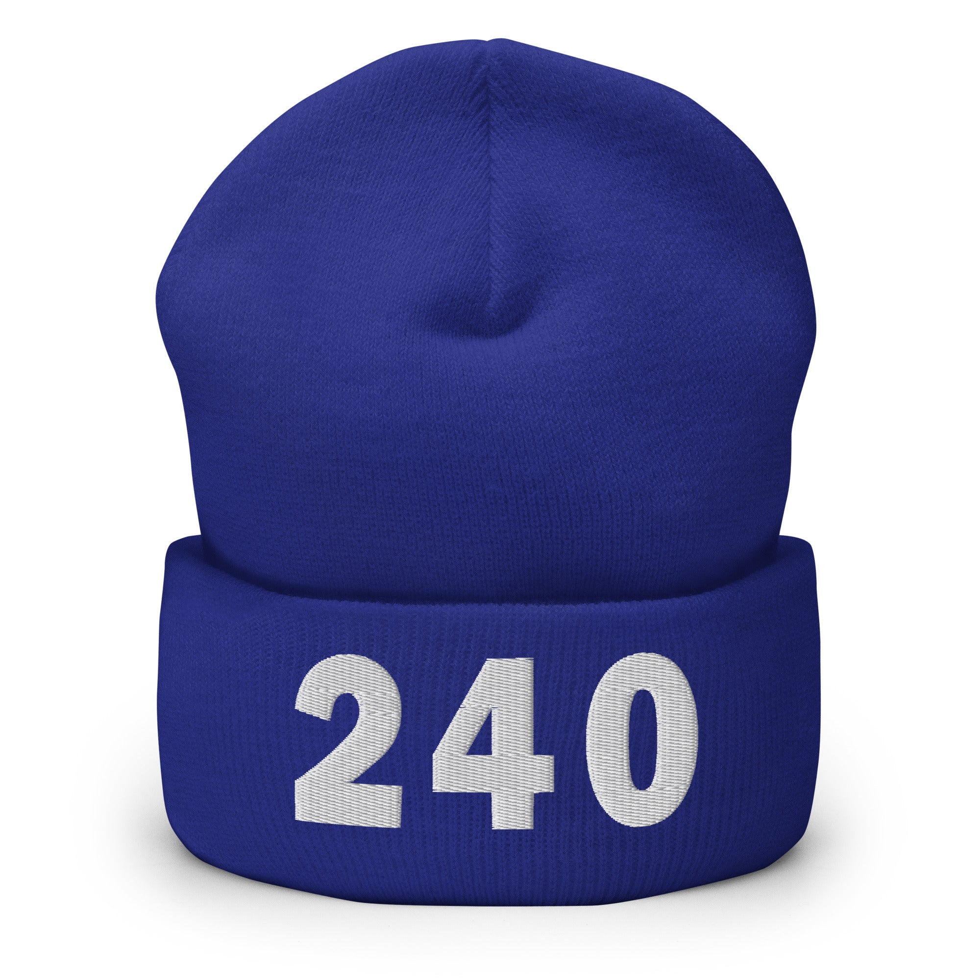 240 Area Code Cuffed Beanie