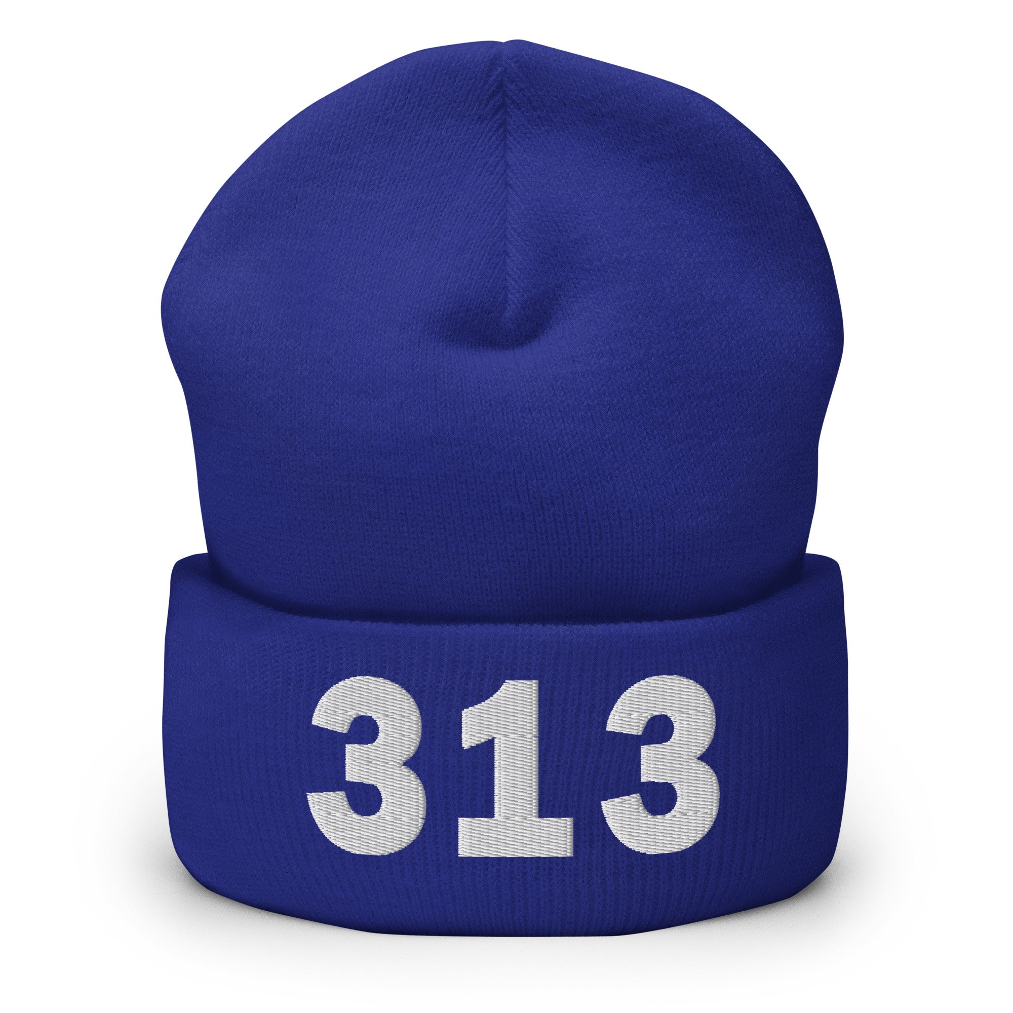 313 Area Code Cuffed Beanie
