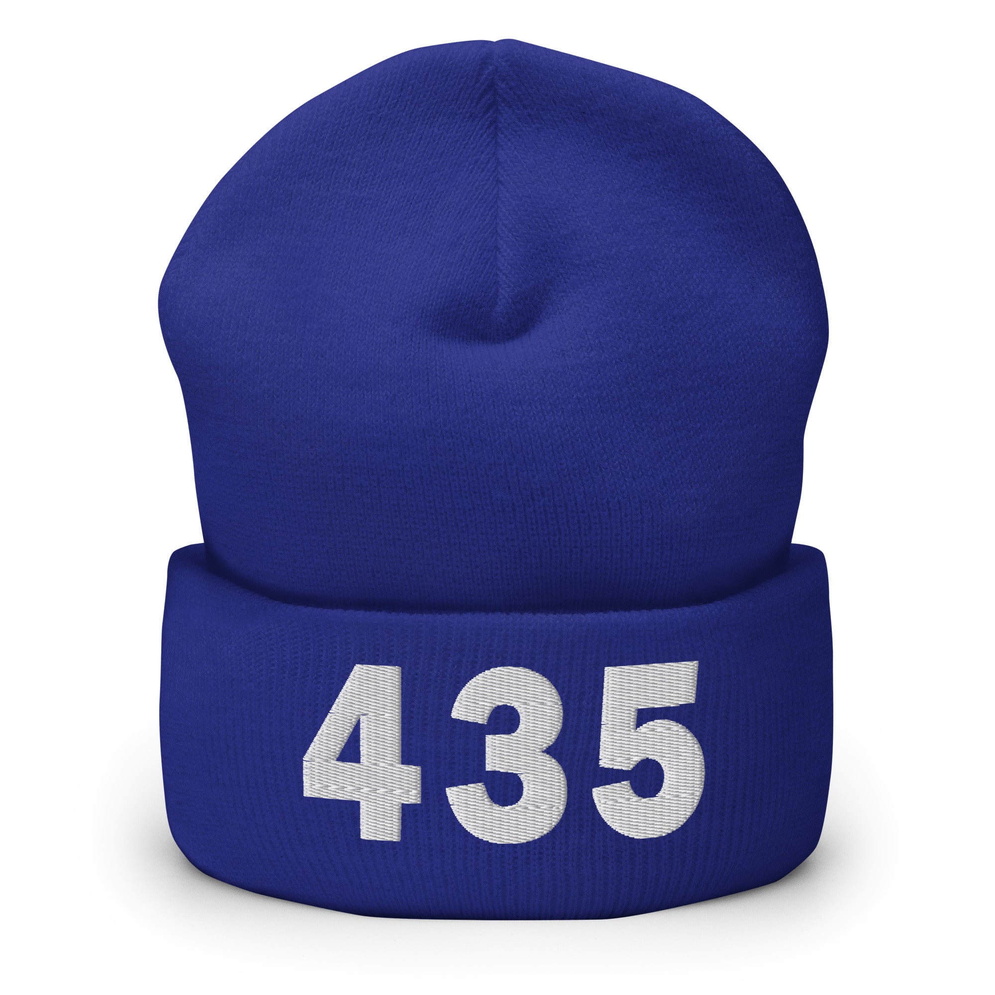 435 Area Code Cuffed Beanie