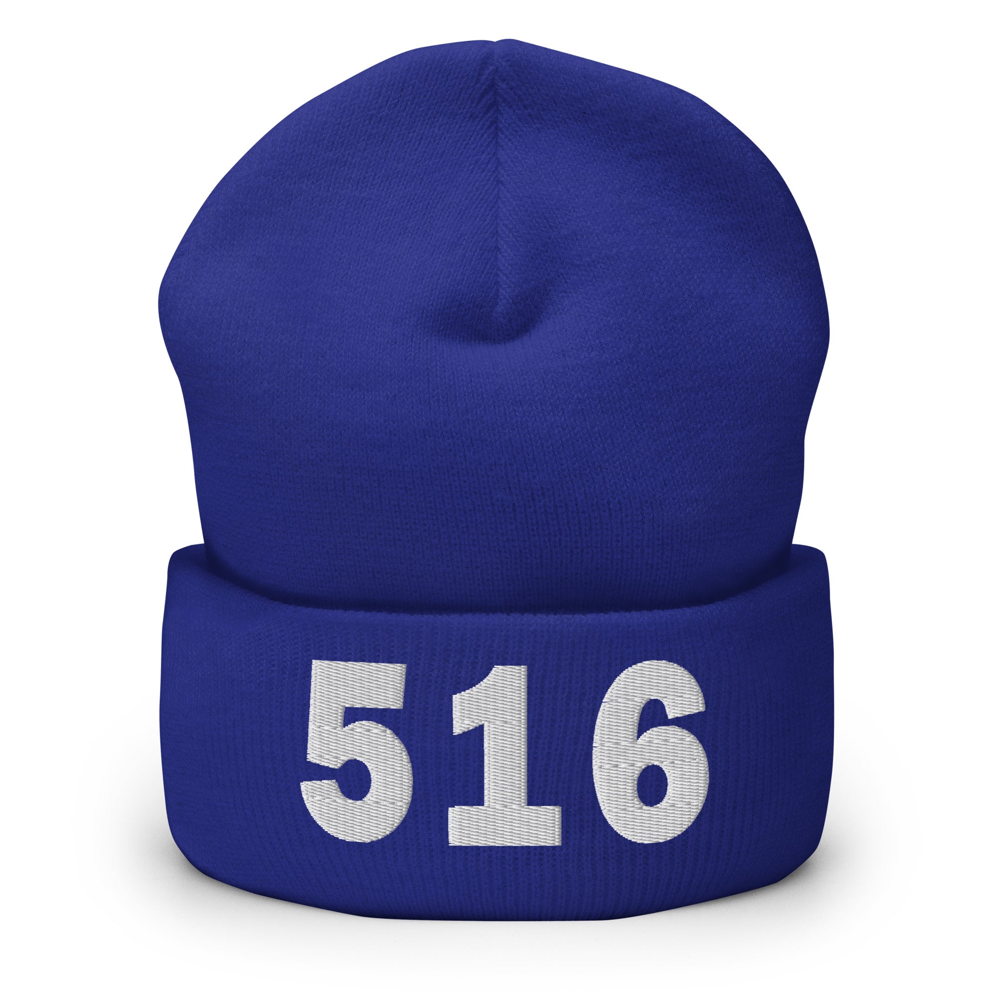 516 Area Code Cuffed Beanie