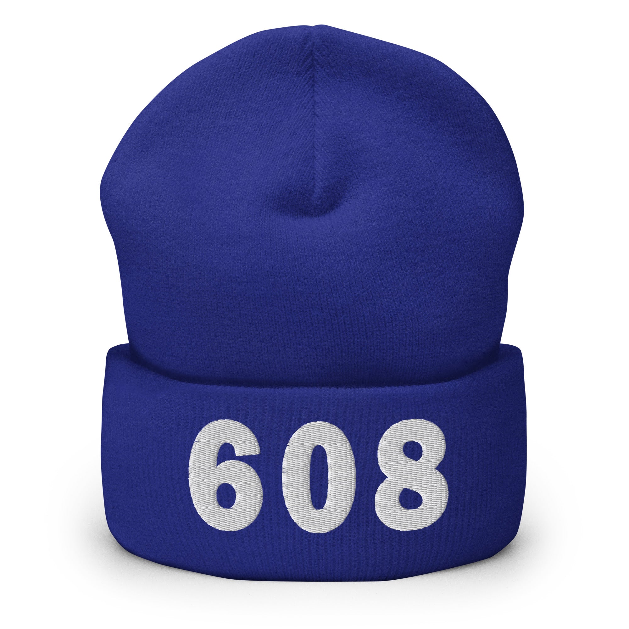 608 Area Code Cuffed Beanie