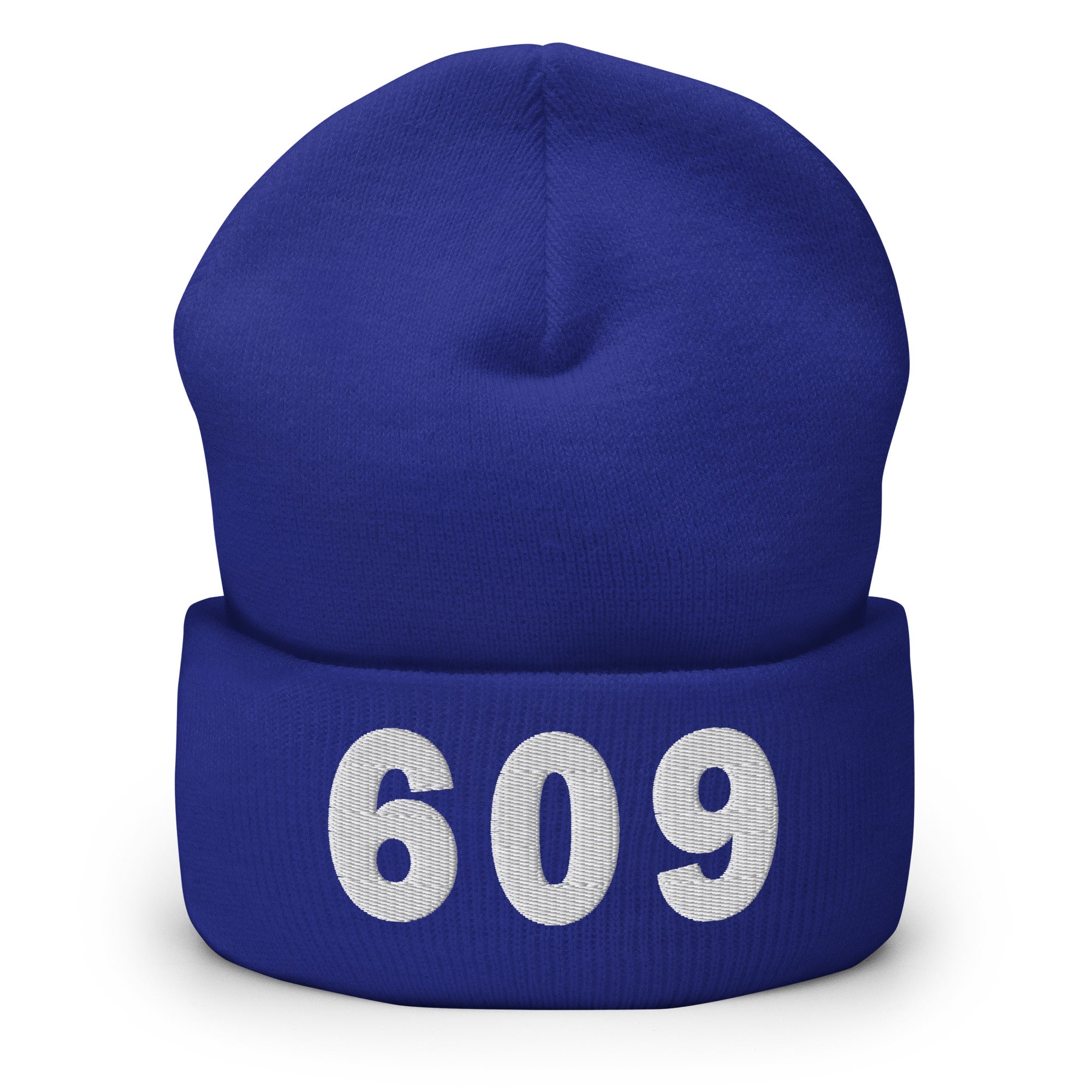 609 Area Code Cuffed Beanie