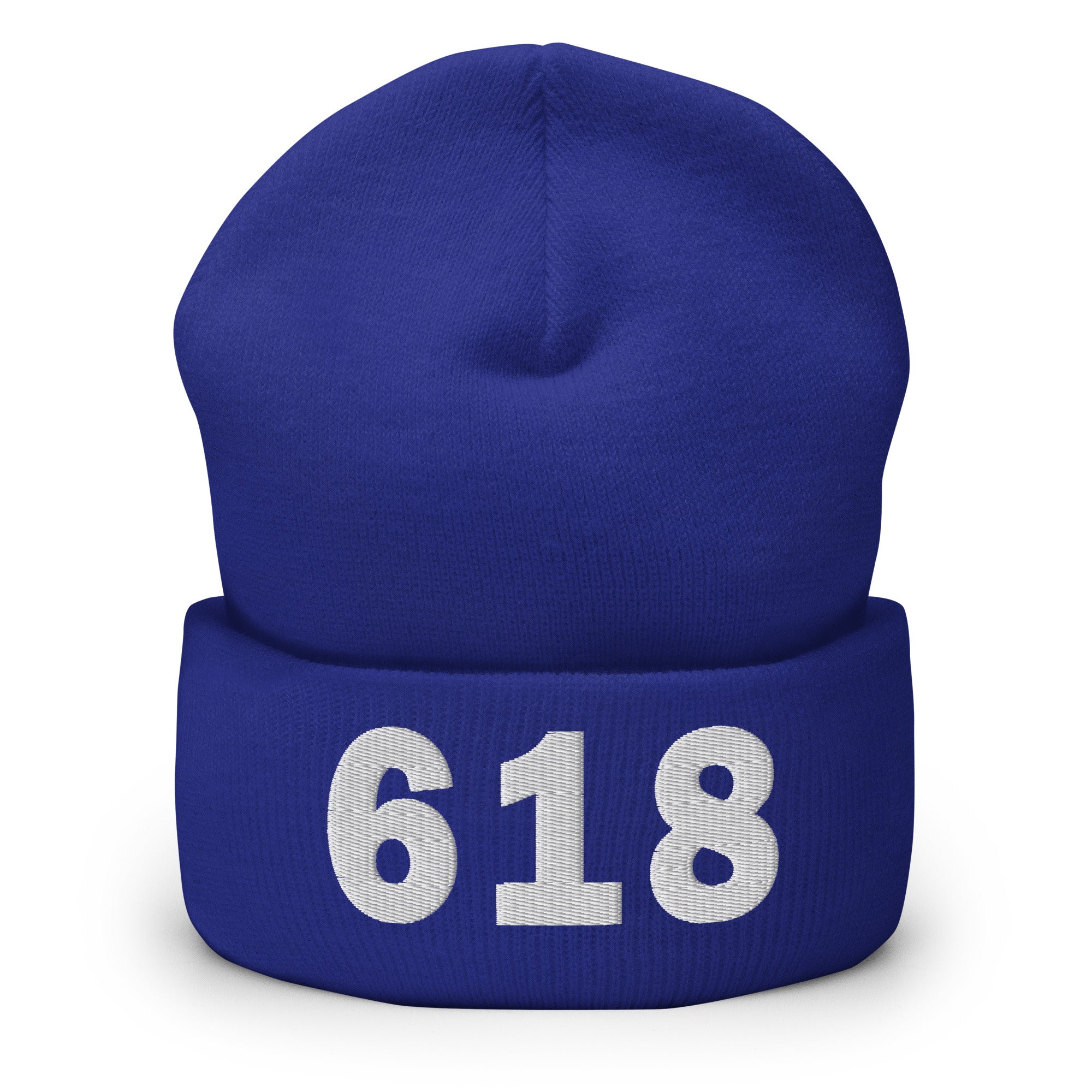 618 Area Code Cuffed Beanie