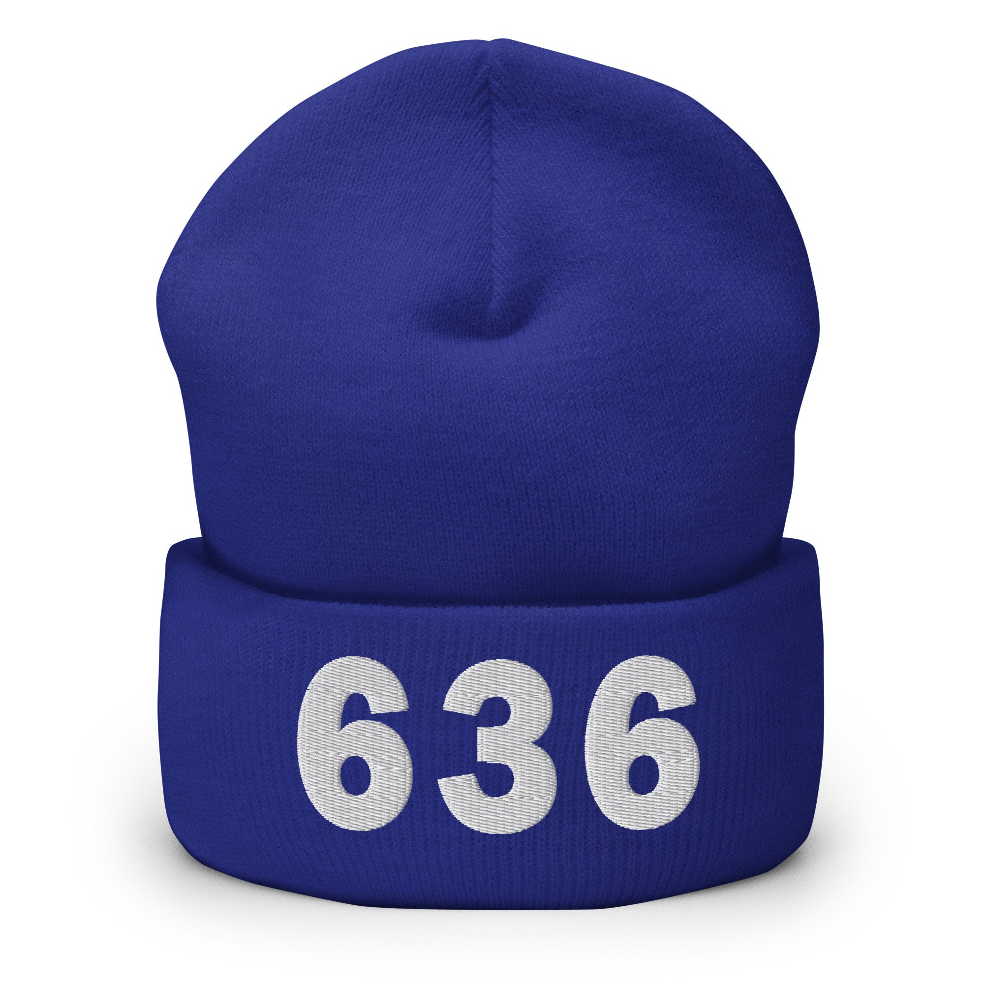636 Area Code Cuffed Beanie
