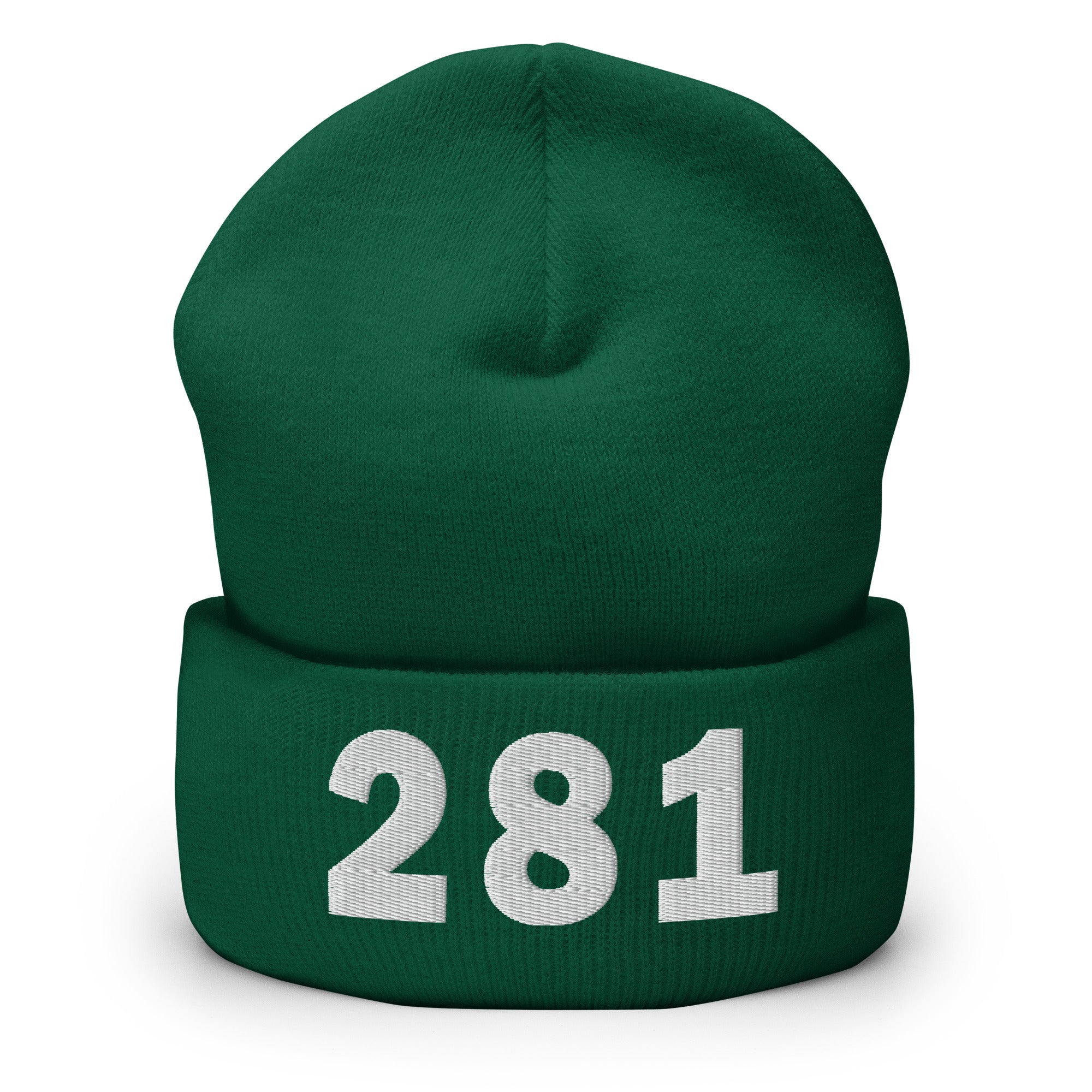 281 Area Code Cuffed Beanie