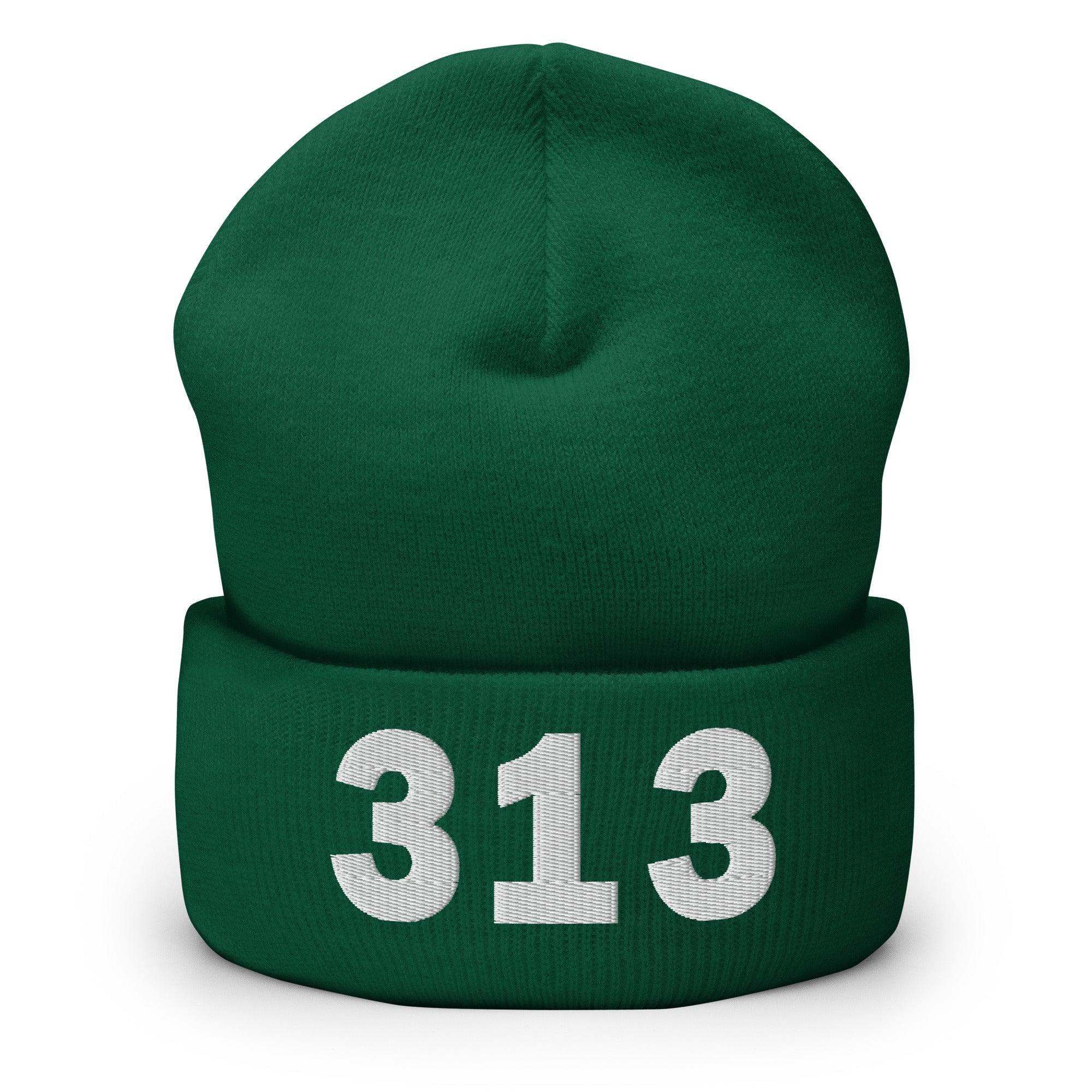 313 Area Code Cuffed Beanie