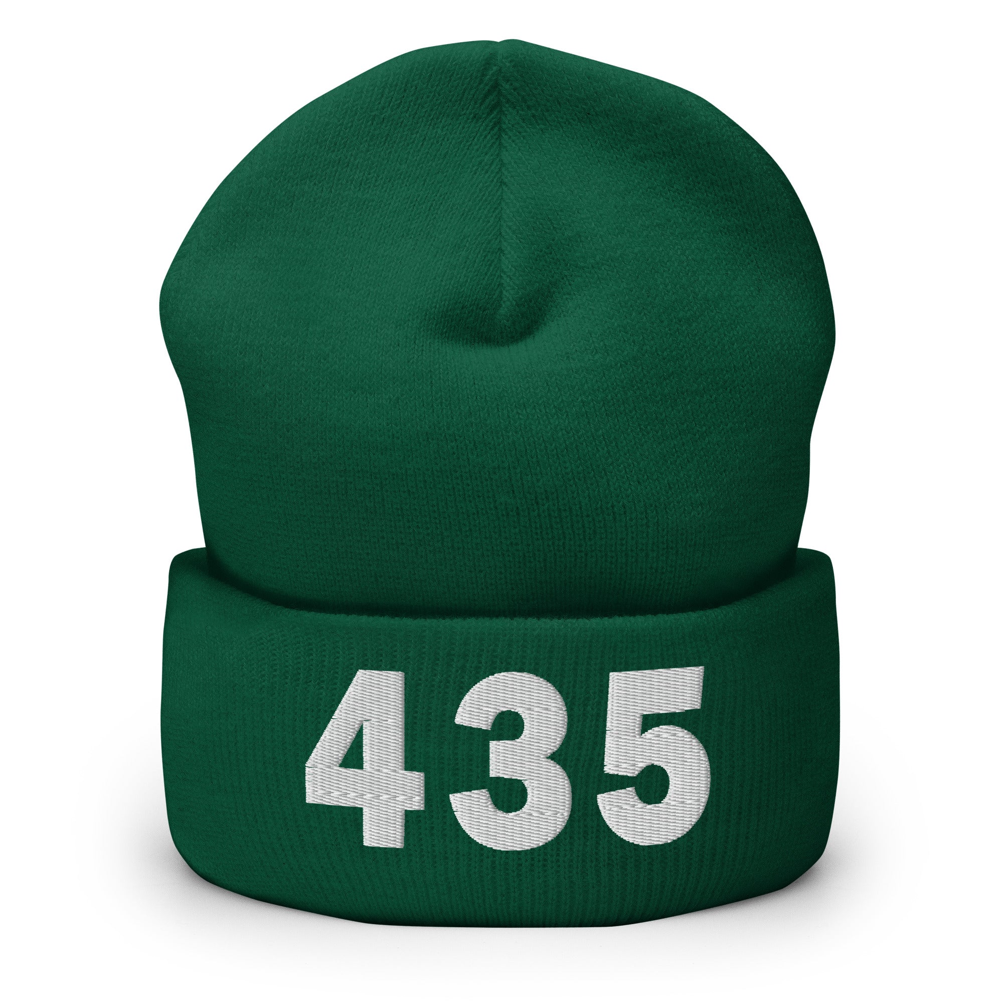 435 Area Code Cuffed Beanie