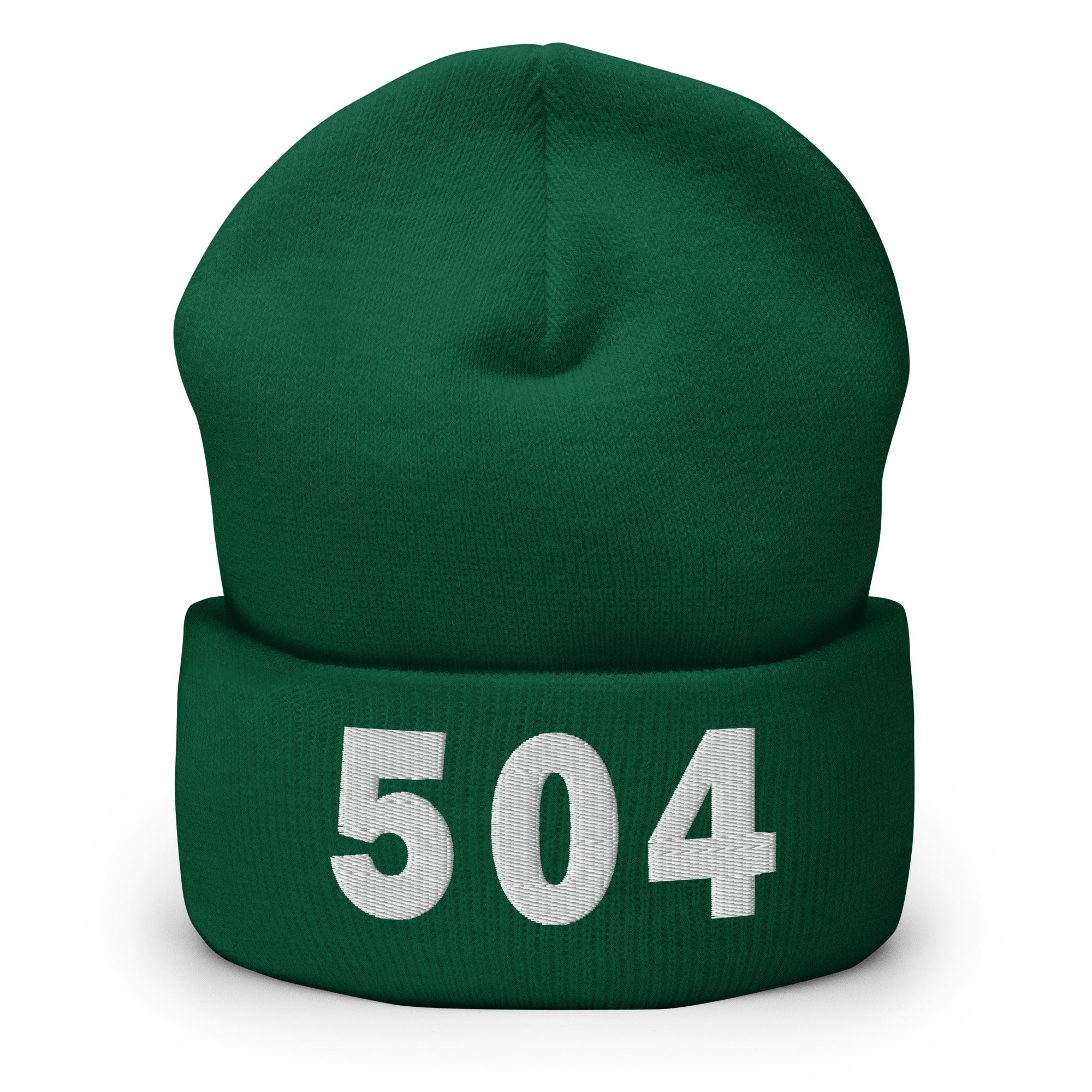 504 Area Code Cuffed Beanie