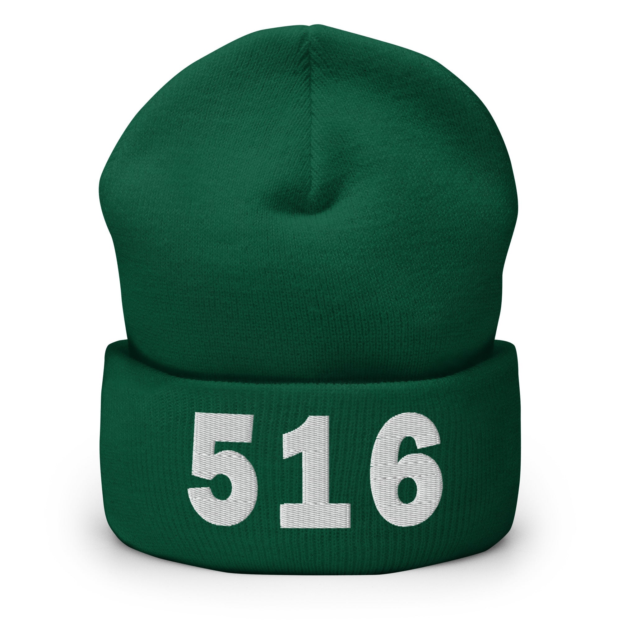 516 Area Code Cuffed Beanie