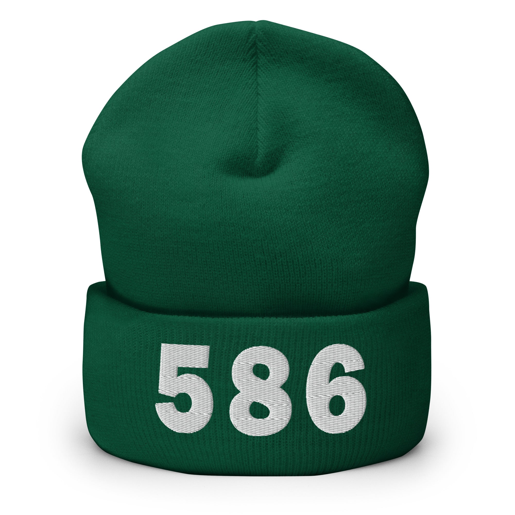 586 Area Code Cuffed Beanie