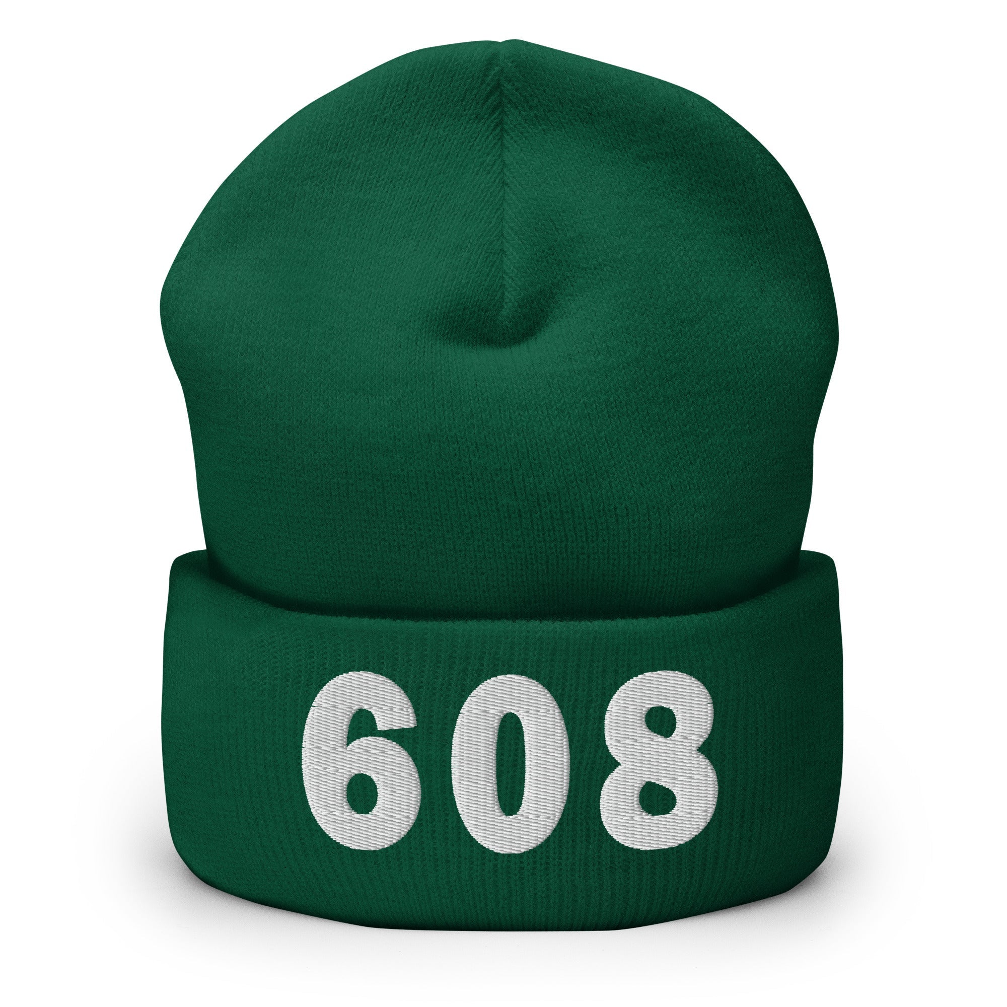 608 Area Code Cuffed Beanie