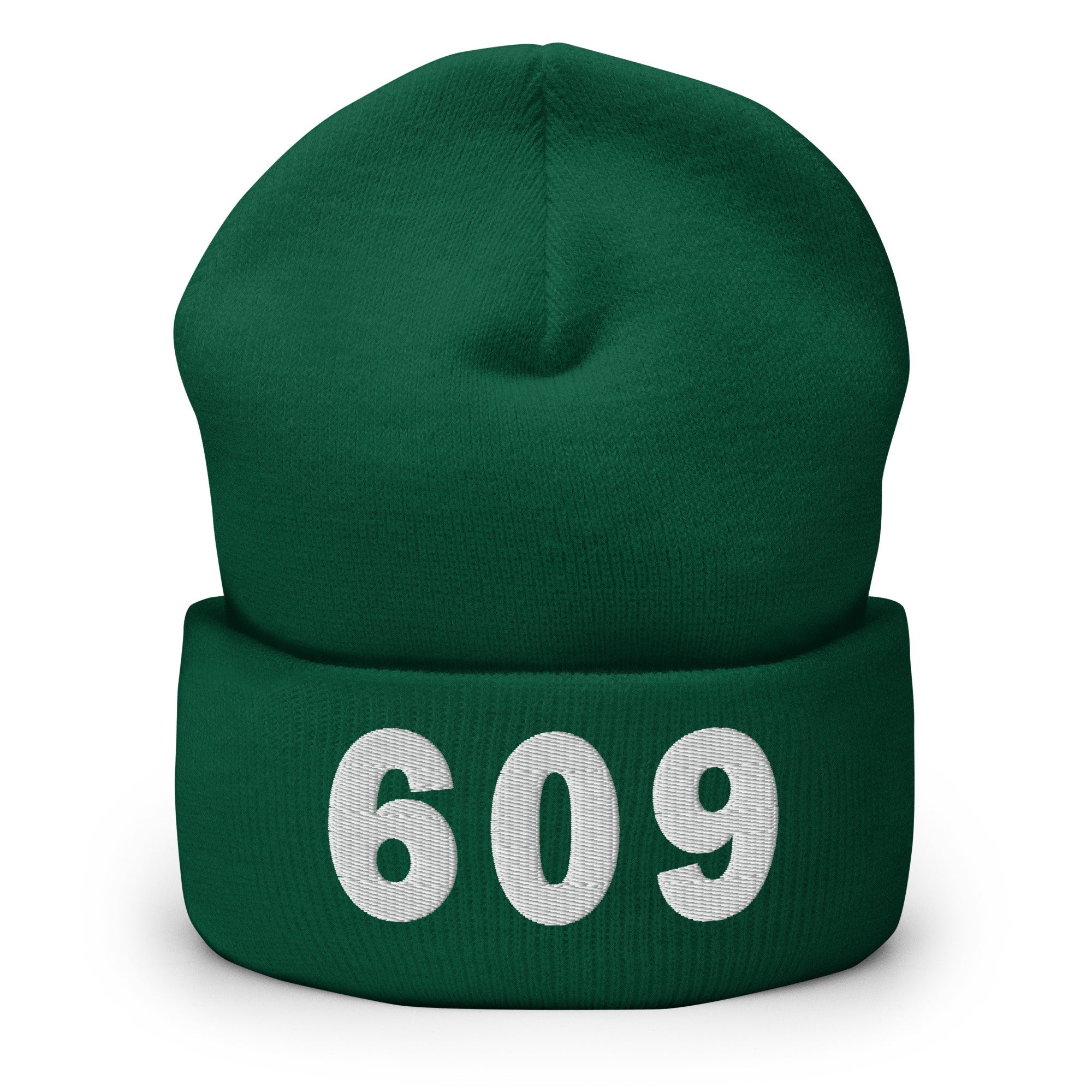 609 Area Code Cuffed Beanie