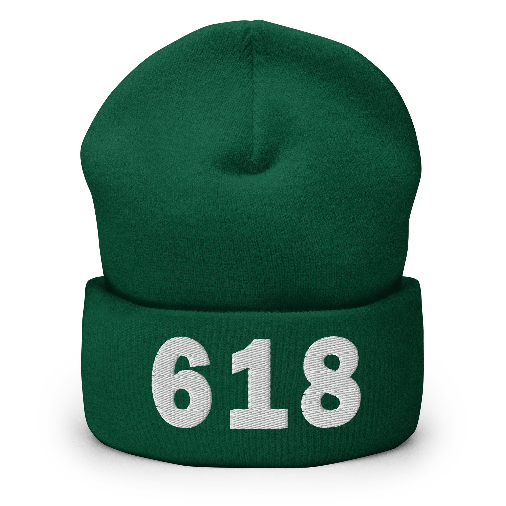 618 Area Code Cuffed Beanie