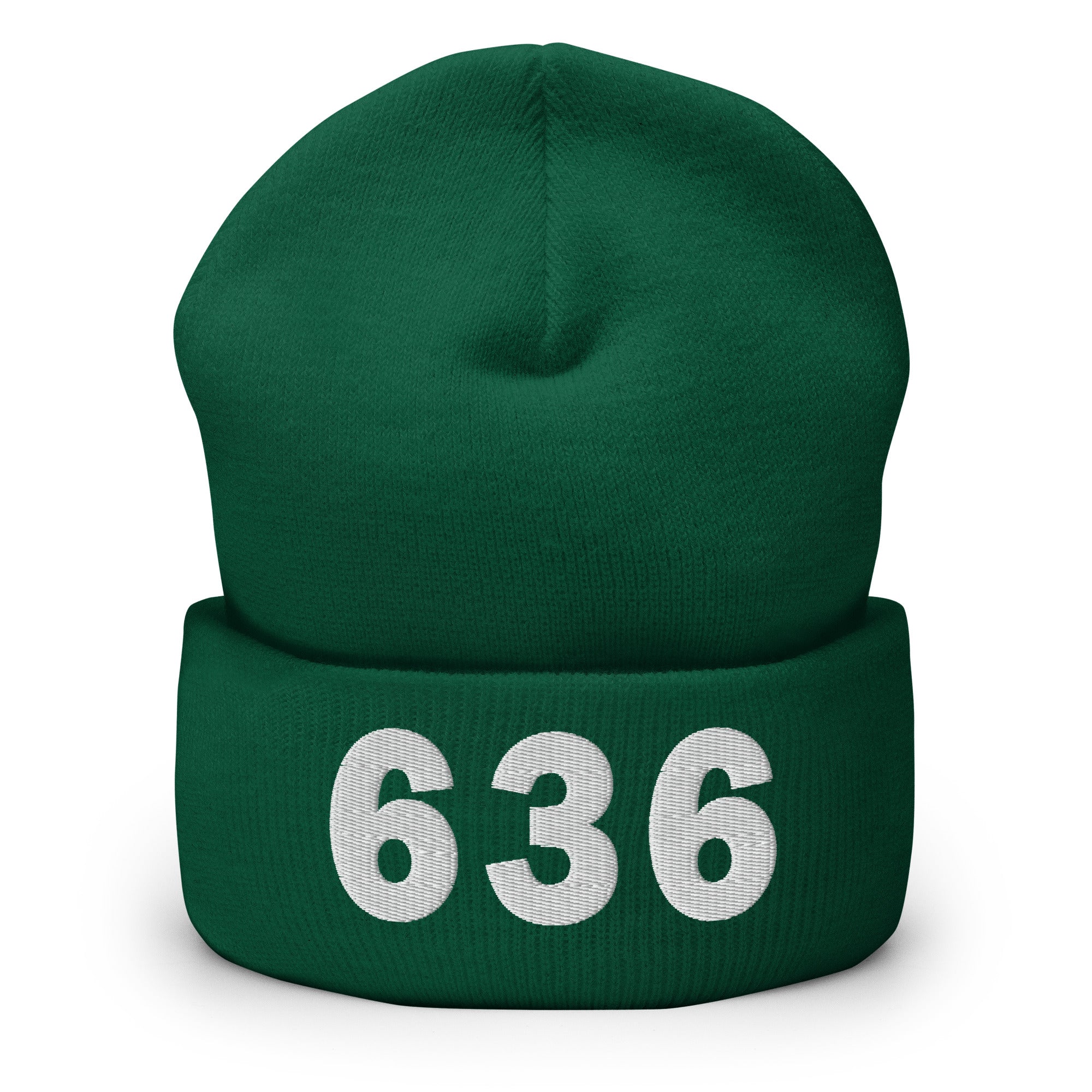636 Area Code Cuffed Beanie