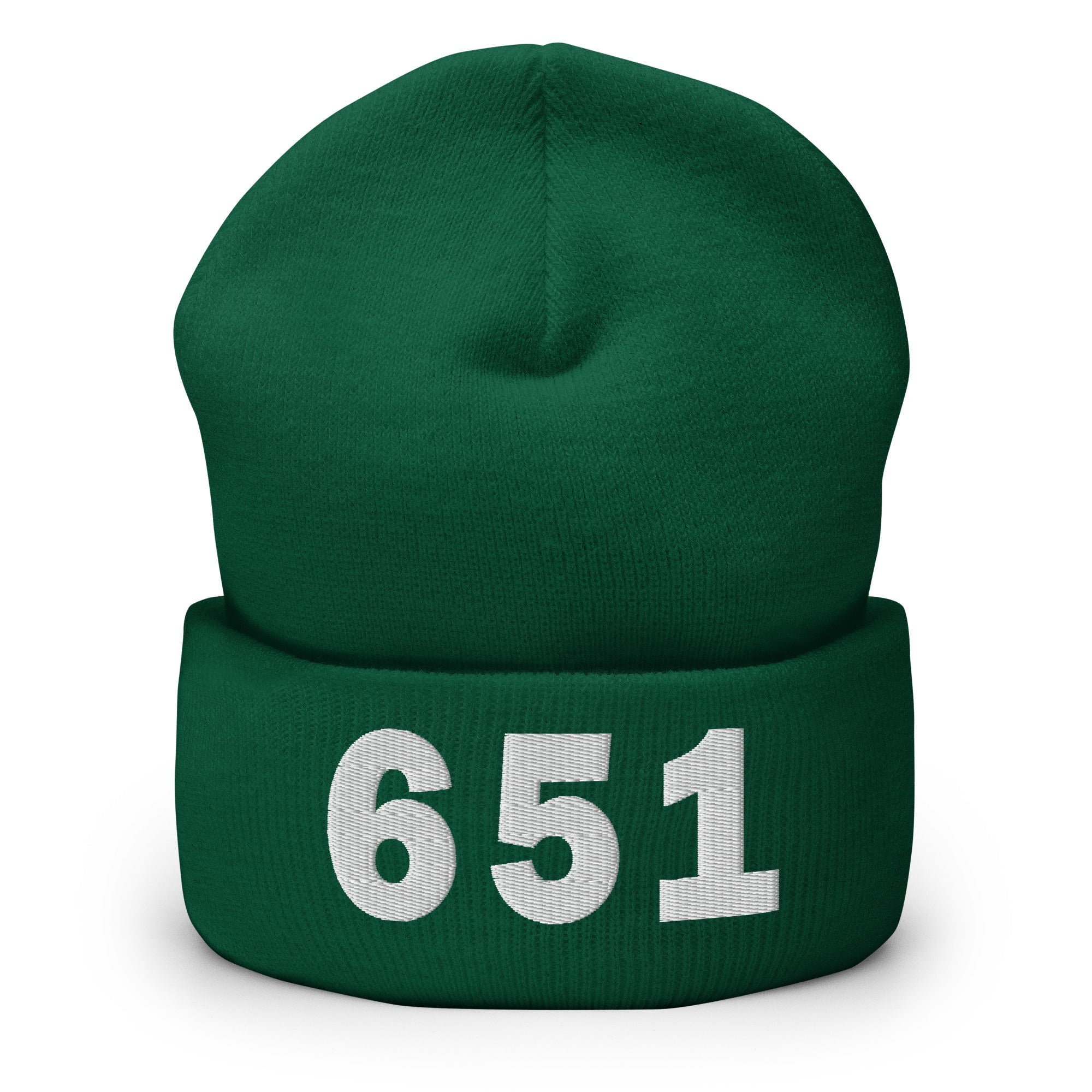 651 Area Code Cuffed Beanie