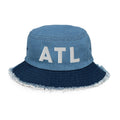 ATL Georgia Distressed Denim Bucket Hat