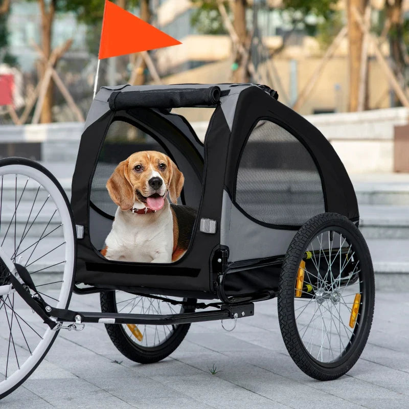 Dog Bike Trailer, Pet Stroller with Wheels for Medium Dogs