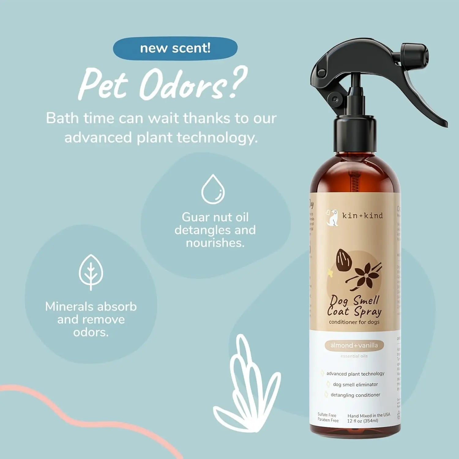kin+kind Waterless Dog Shampoo & Deodorizing Spray Bundle – Odor Control