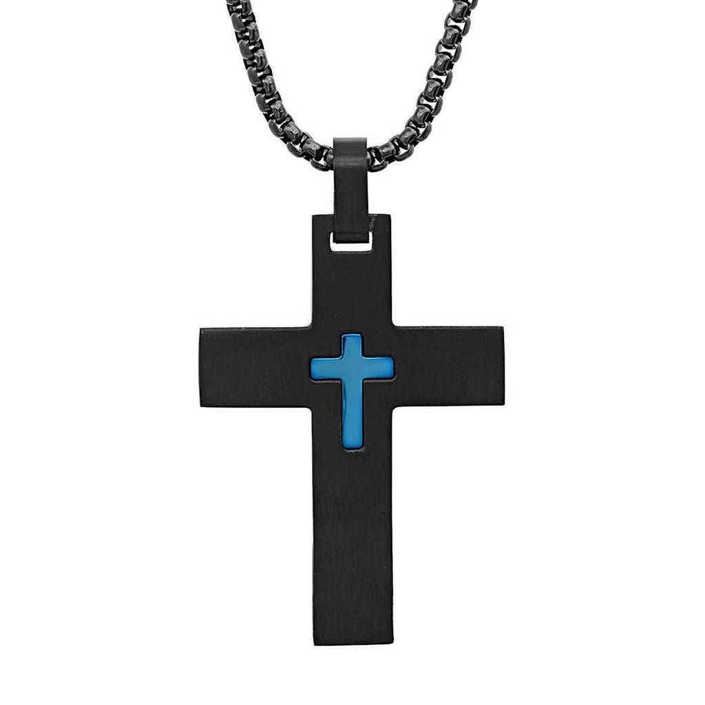 Men's IP Stainless Steel Cross Pendant