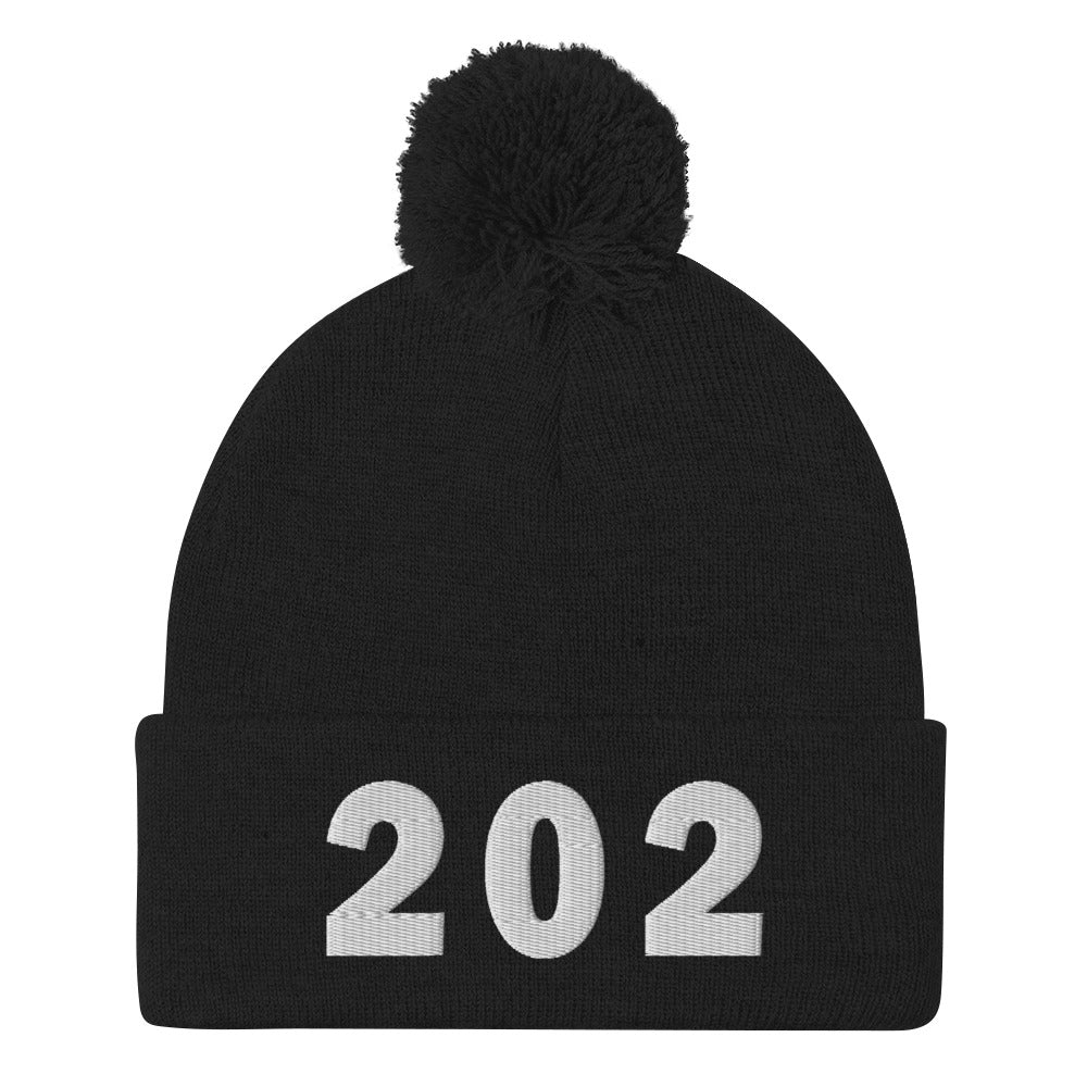 202 Area Code Pom-Pom Beanie