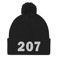 207 Area Code Pom-Pom Beanie