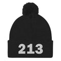 213 Area Code Pom-Pom Beanie