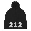 212 Area Code Pom-Pom Beanie
