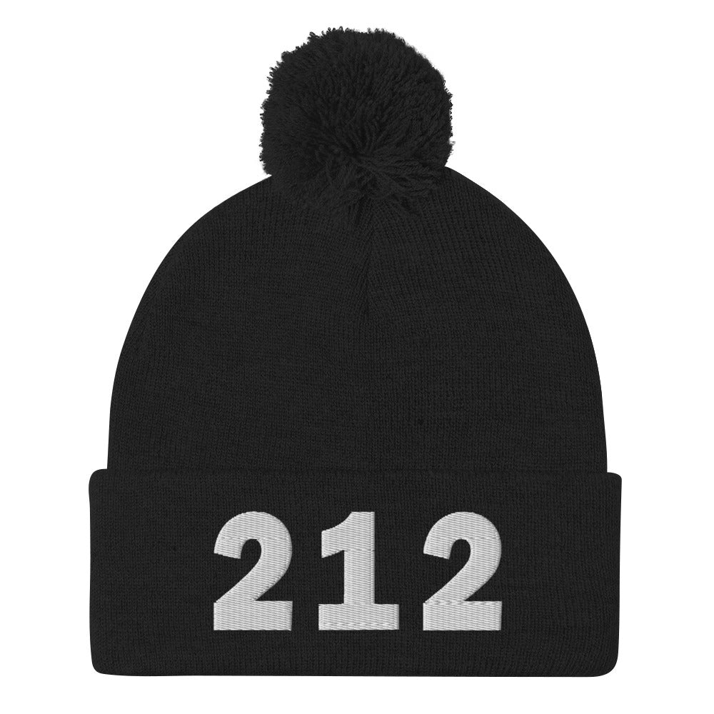 212 Area Code Pom-Pom Beanie