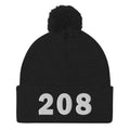 208 Area Code Pom-Pom Beanie