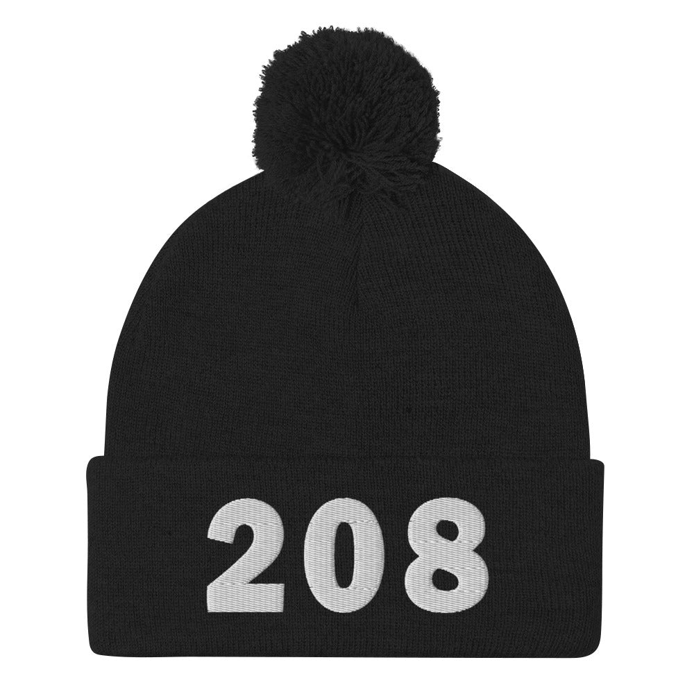 208 Area Code Pom-Pom Beanie