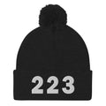 223 Area Code Pom-Pom Beanie