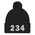 234 Area Code Pom-Pom Beanie
