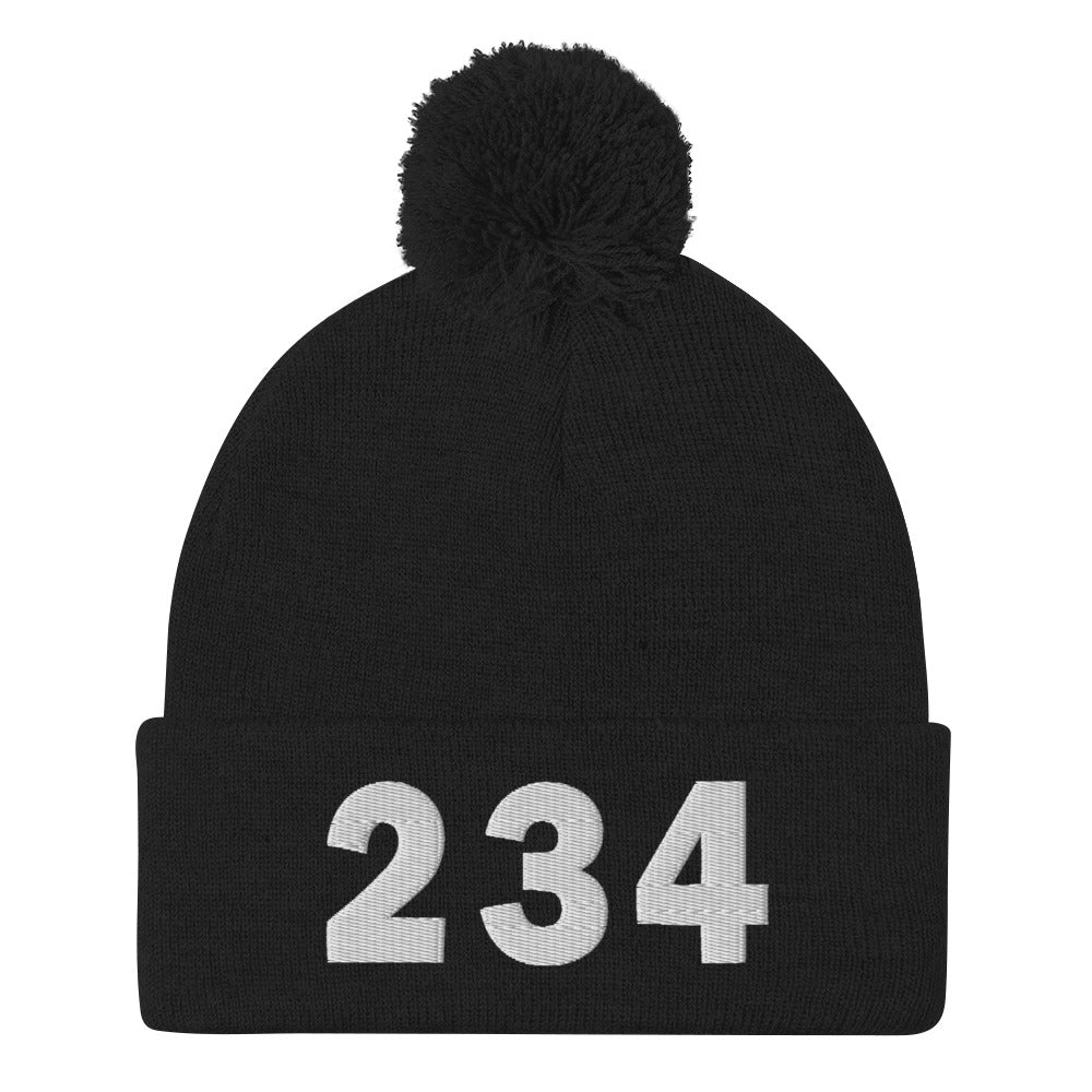 234 Area Code Pom-Pom Beanie