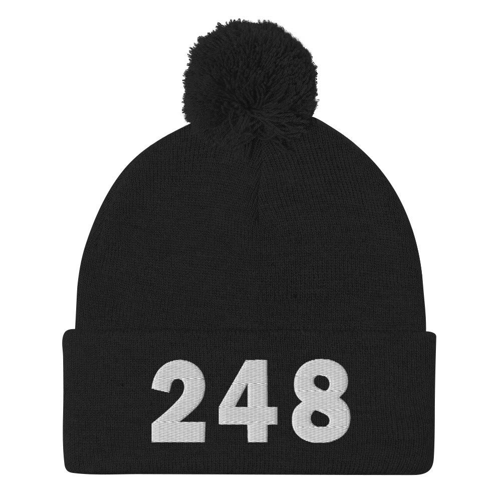 248 Area Code Pom-Pom Beanie