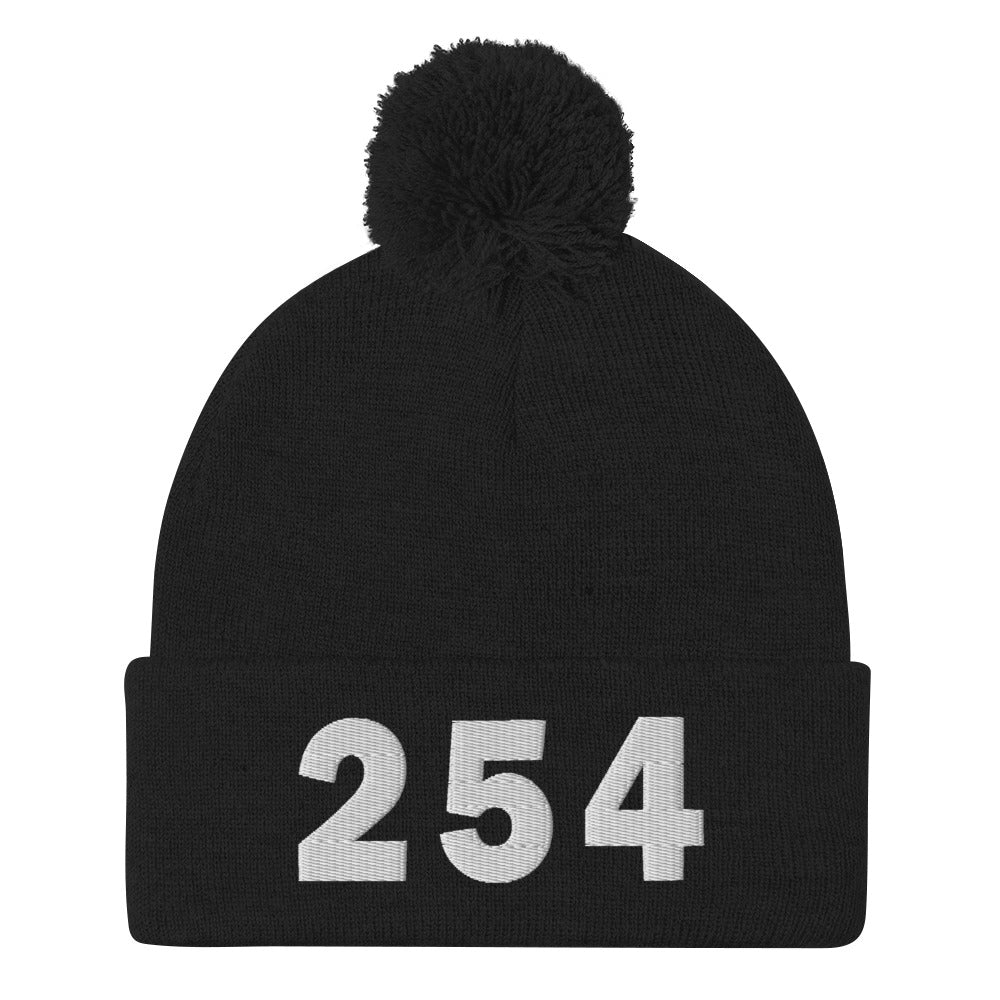 254 Area Code Pom-Pom Beanie