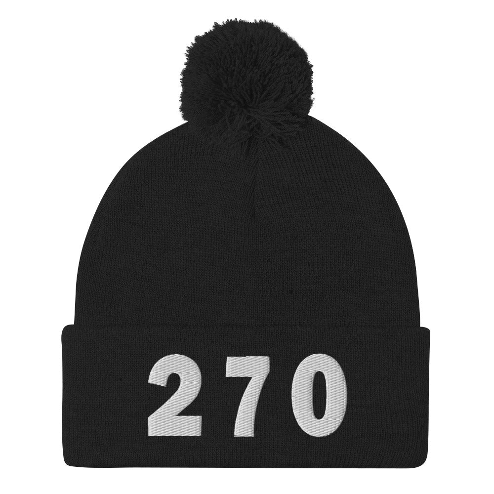 270 Area Code Pom-Pom Beanie