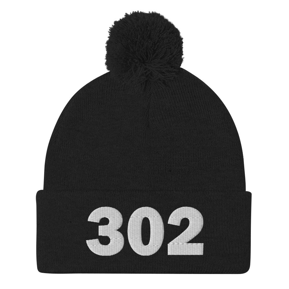 302 Area Code Pom-Pom Beanie