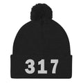 317 Area Code Pom-Pom Beanie