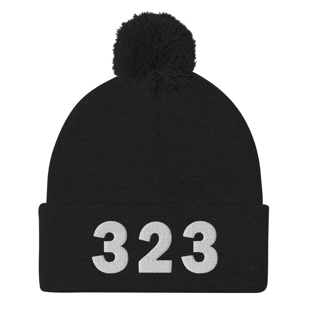 323 Area Code Pom-Pom Beanie