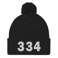 334 Area Code Pom-Pom Beanie