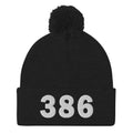 386 Area Code Pom-Pom Beanie