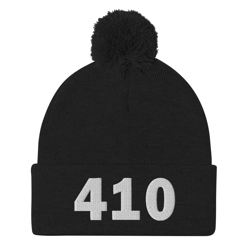 410 Area Code Pom-Pom Beanie