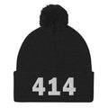 414 Area Code Pom-Pom Beanie
